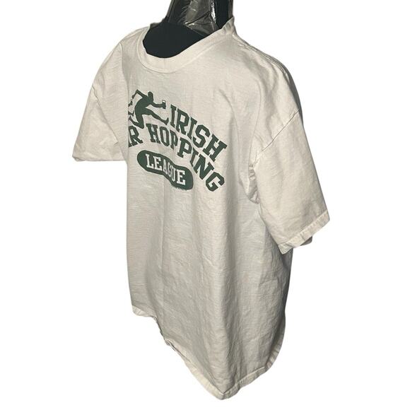 Irish Bar Hopping League XL T-Shirt White And Green Funny T-Shirt - Picture 4 of 6